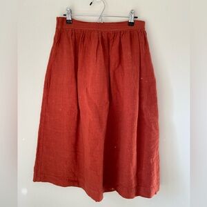 Menique linen skirt